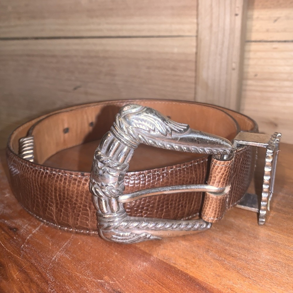 Brighton Museum Collection‎ Leather Belt Accent 34"  43309 VTG 1995 Frame READ